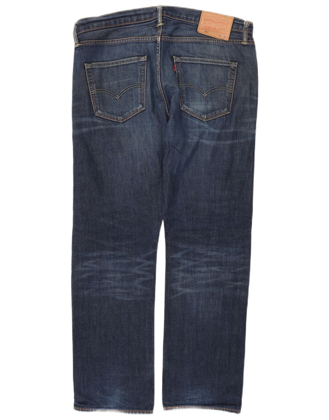 LEVI'S Herre 501 Straight Jeans W34 L30 Blå Bomuld