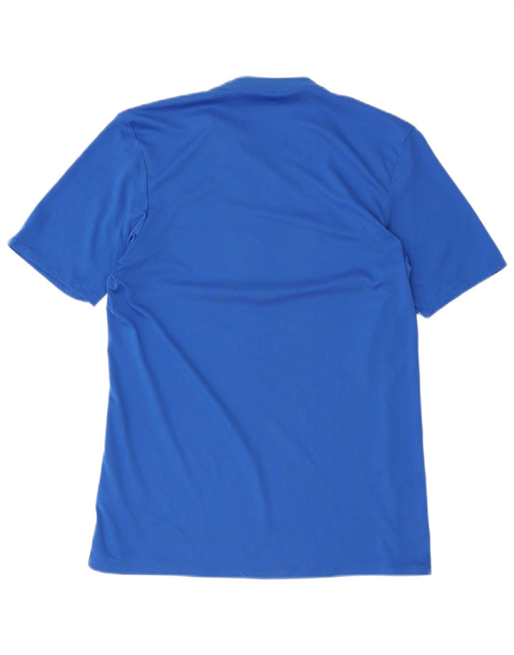 Adidas Herre Climalite grafisk T-shirt top lille blå geometrisk polyester