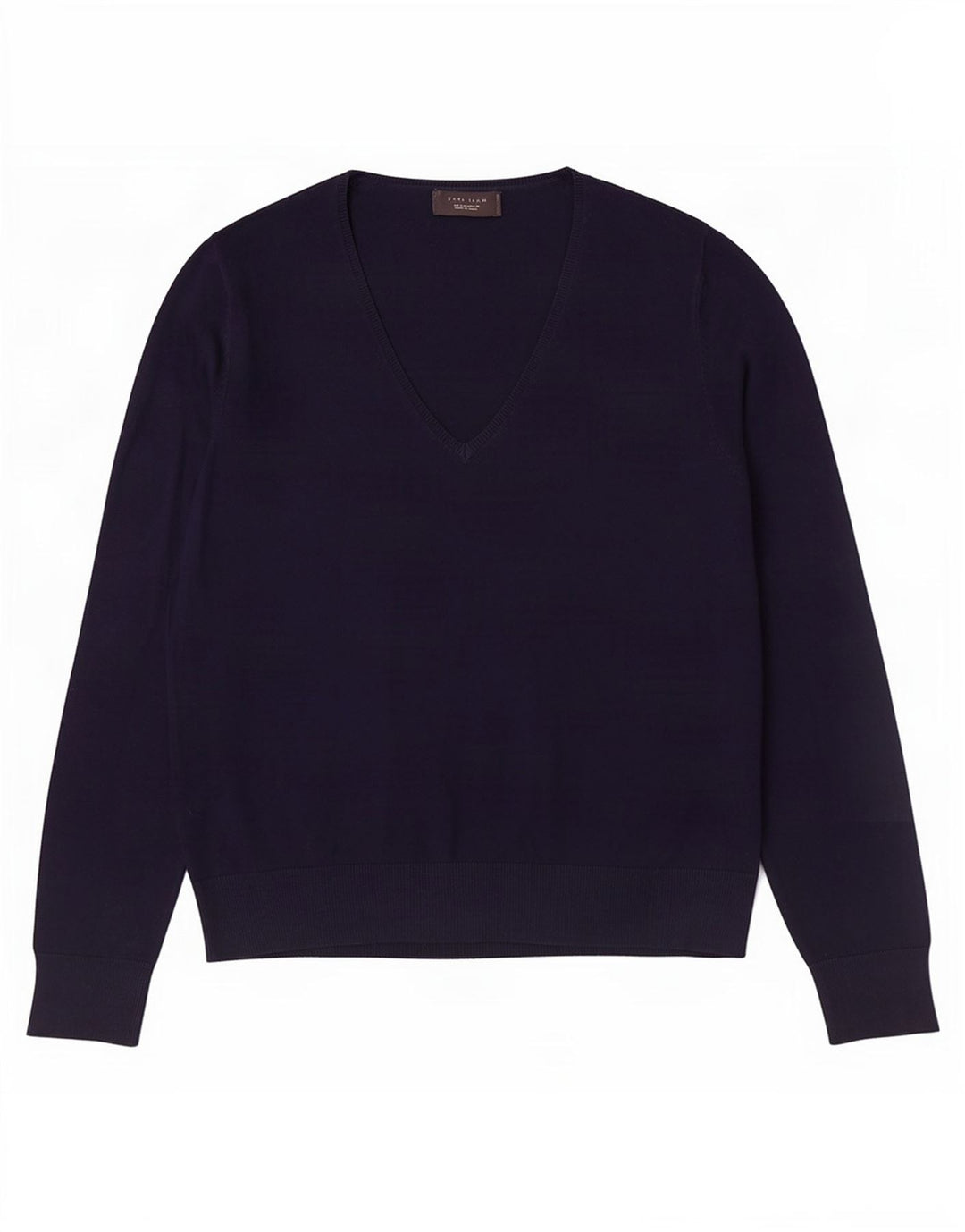 Zara Herre V-hals sweater Stor marineblå viskose