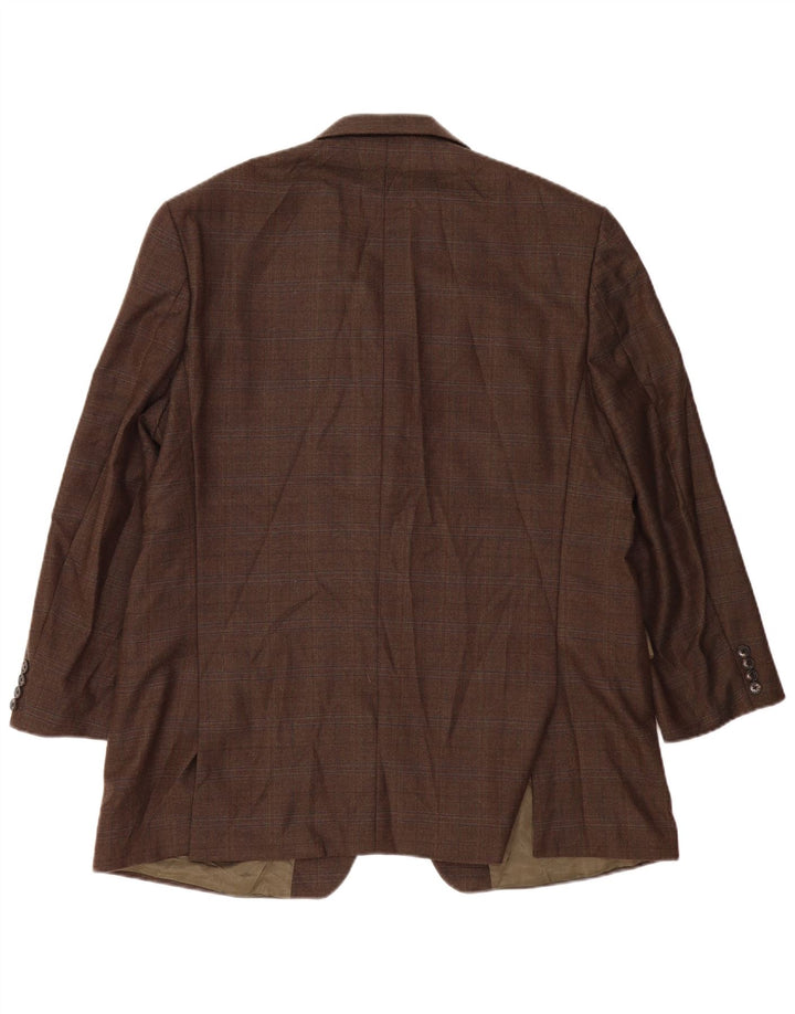Marks & Spencer Herre lang 2-knaps blazerjakke UK 46 XL Khaki ternet uld