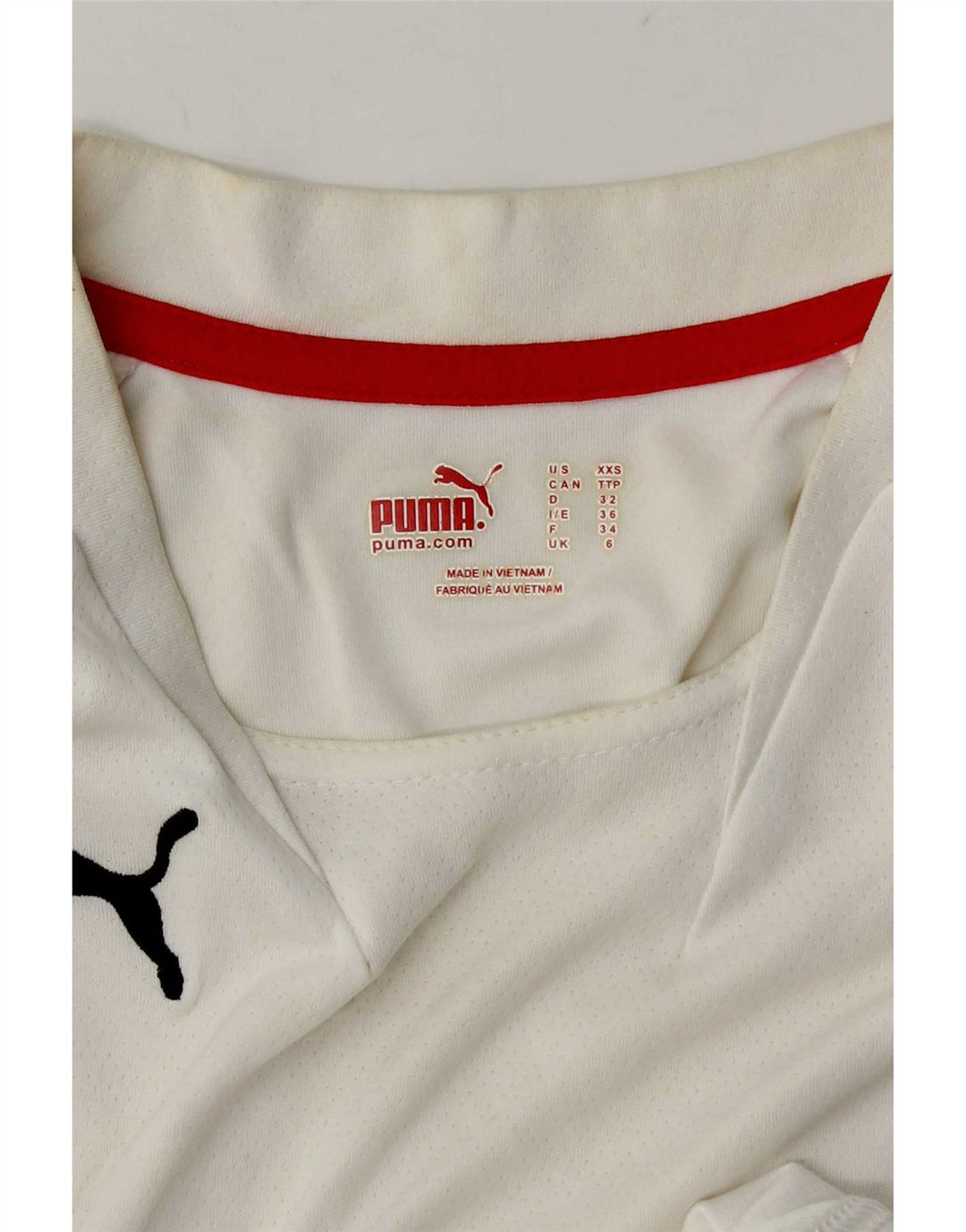 Puma T-Shirt Top UK 6 XS Hvid