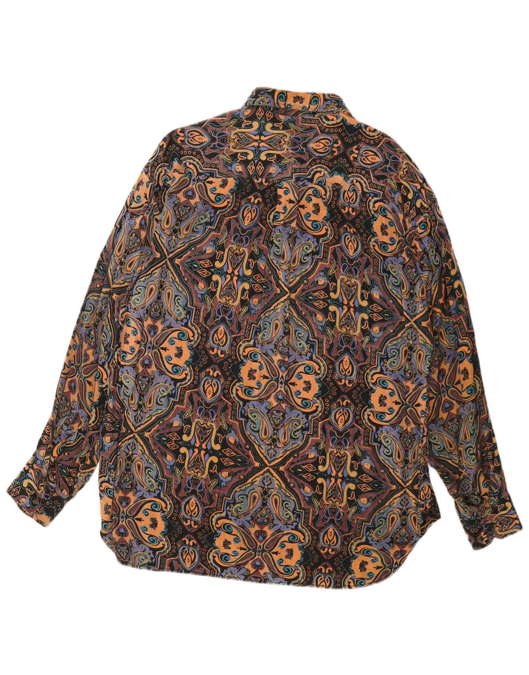 Vintage herreskjorte Stor flerfarvet Paisley Viscose