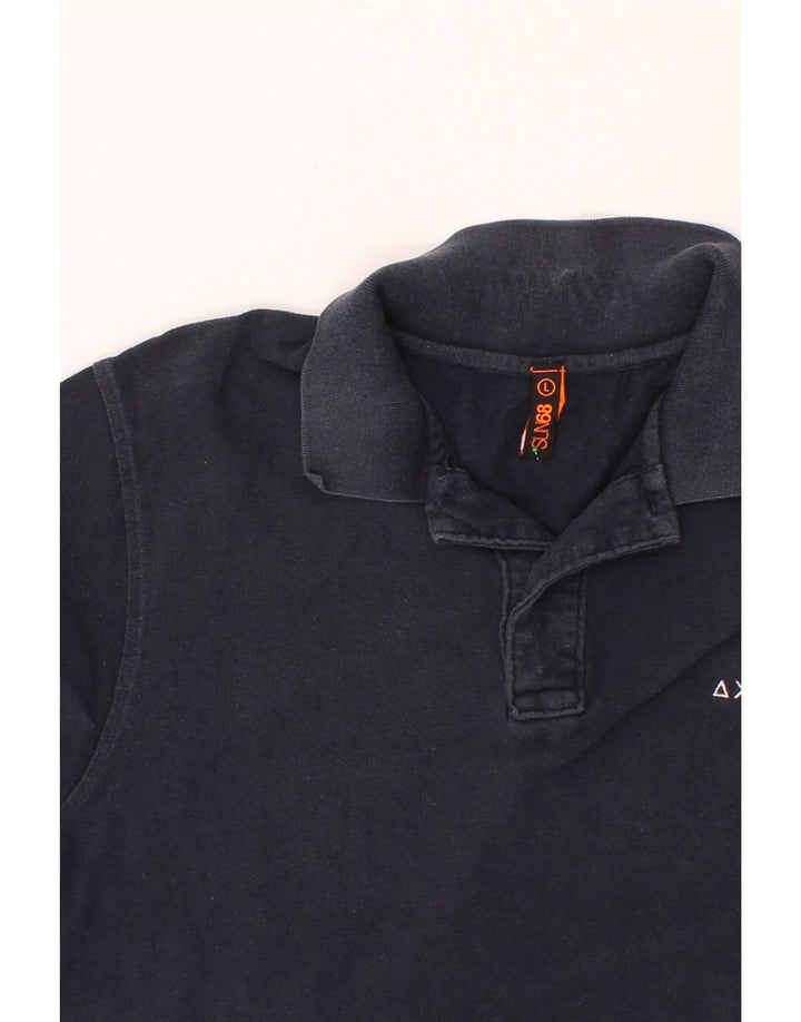 SUN68 Mens Polo Shirt Large Navy Blue Cotton Vintage Sun68 and Second-Hand Sun68 from Messina Hembry 