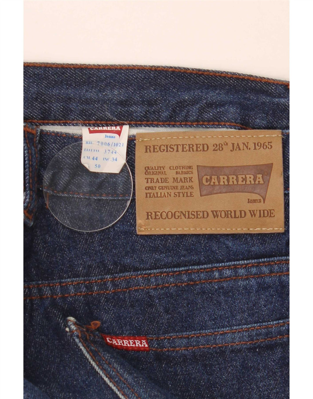 Carrera Straight Jeans til mænd W34 L31 Marineblå bomuld