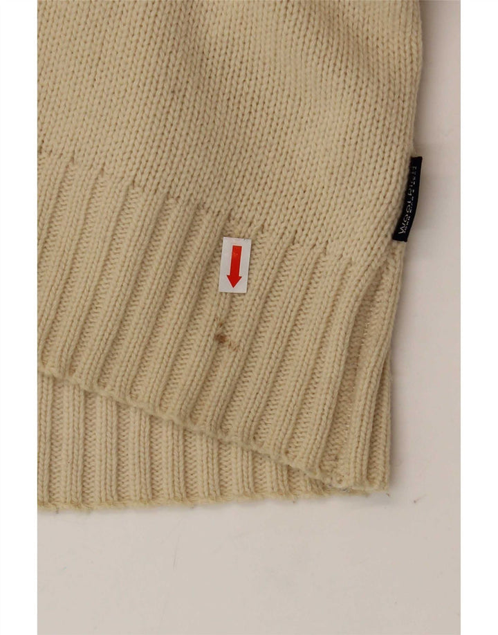 Woolrich Herre grafisk cardigan sweater Medium Beige Uld