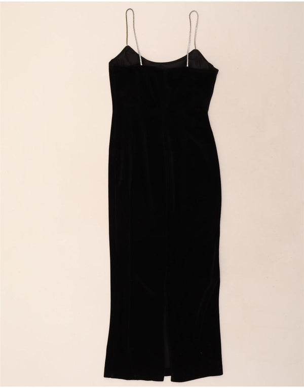 Dorothy Perkins Dame Maxi Slip Dress UK 10 Small Black Triacetate