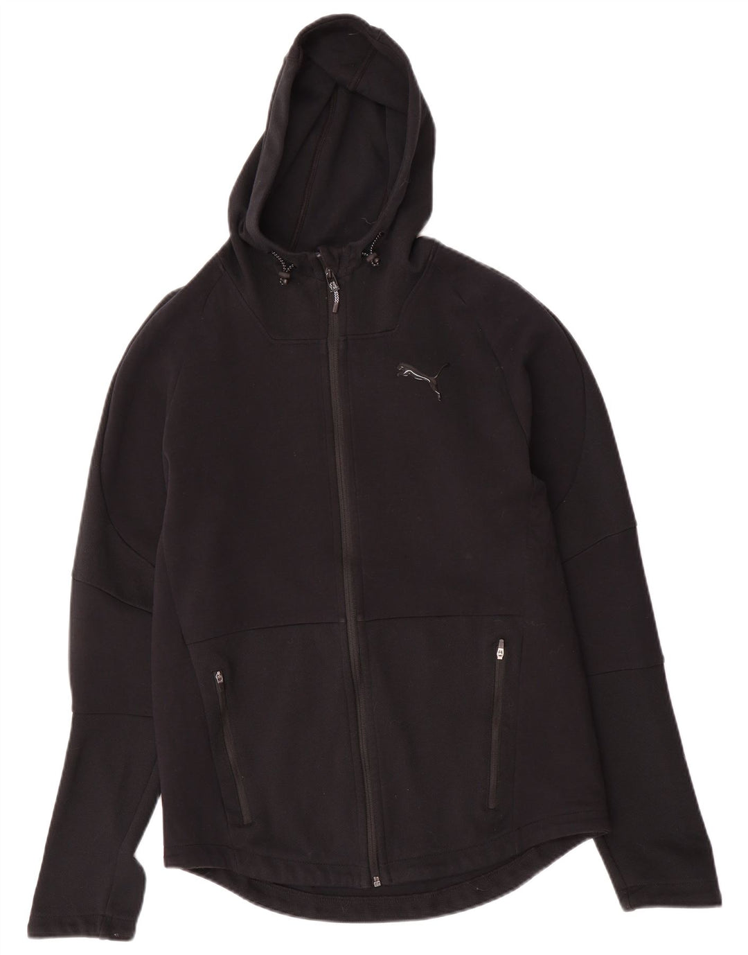 PUMA hættetrøje med lynlås til kvinder UK 14 Medium Sort bomuld