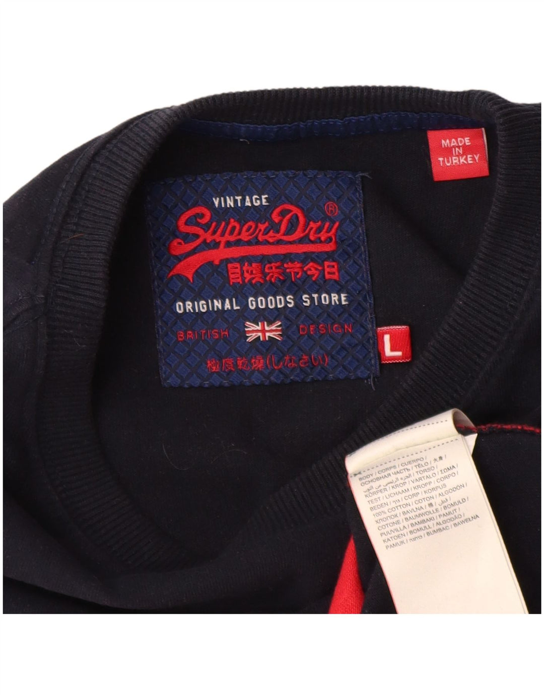 Superdry Grafisk Top Langærmet Herre Stor Rød Colourblock Bomuld