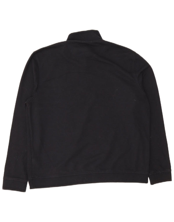 Ted Baker Herre Zip Neck Jumper Sweater Størrelse 6 2XL Navy Blue