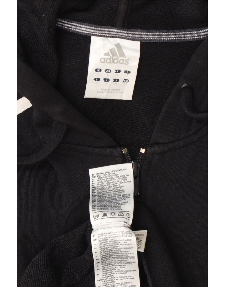 Adidas Hættetrøje med lynlås til mænd, lille sort bomuld
