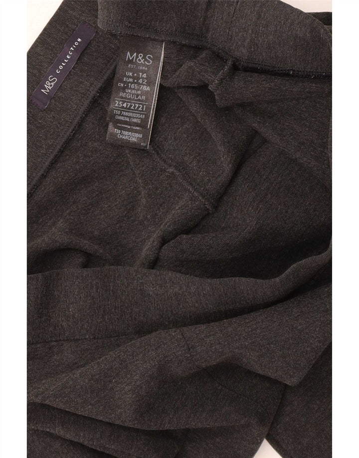 Marks & Spencer Womens Crop Leggings UK 14 Large Grey Viscose