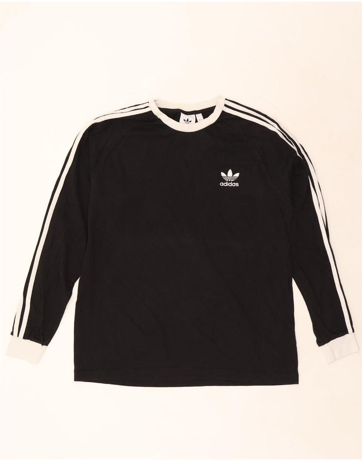 Adidas Herre Top Langærmet Stor Sort Bomuld
