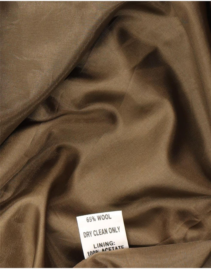 Guld af Michael H Dame Loose Fit Overfrakke UK 12 Medium Green Wool