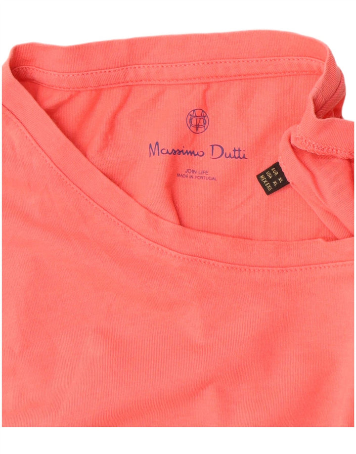 Massimo Dutti Herre T-Shirt Top XL Pink Bomuld