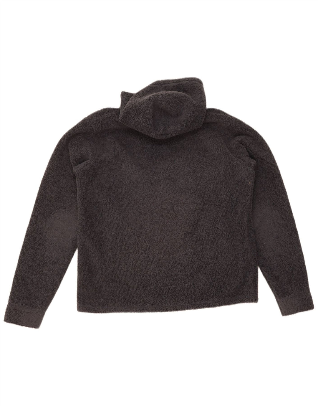 ANIMAL Womens Hooded Fleece Jacket UK 14 Large Grey Polyester