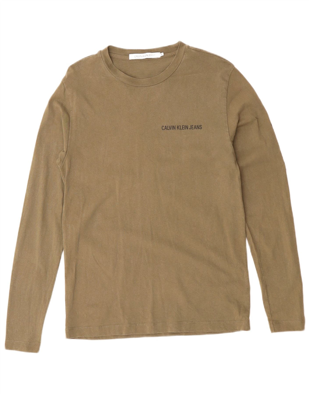 CALVIN KLEIN JEANS Herre Top Langærmet Lille Khaki Bomuld