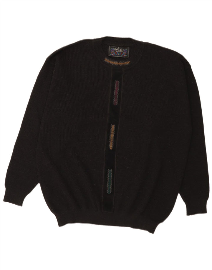 Cobra Herre Crew Neck Jumper Sweater IT 52 Stor Sort Akryl