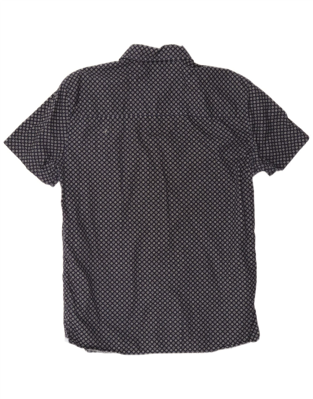 MUSTANG Herre Slim Fit kortærmet skjorte Stor marineblå blomsterbomuld