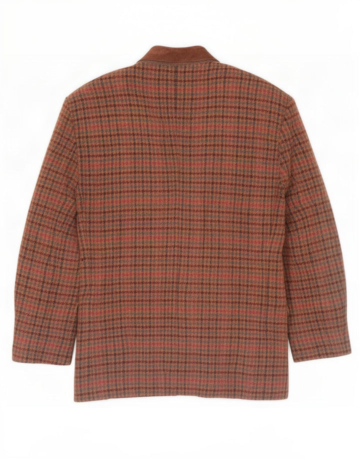 Circolo Herre 2-knaps blazerjakke IT 48 Medium Brown Houndstooth Uld