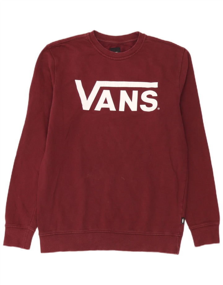Vans Herre Grafisk Sweatshirt Jumper Medium Burgundy