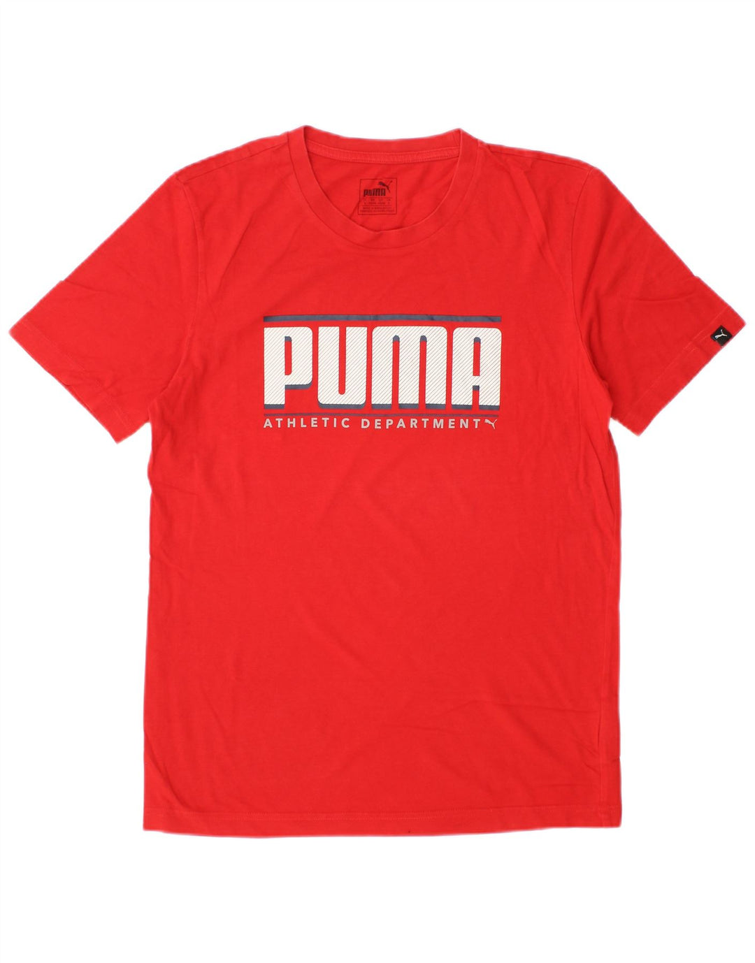 Puma Herre Grafisk T-Shirt Top Lille Rød Bomuld