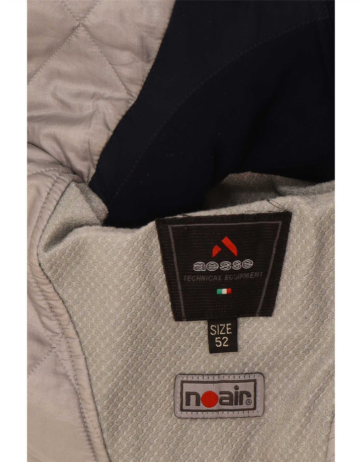 Aesse Skijakke med hætte til mænd IT 52 XL Blå Colourblock Polyamid
