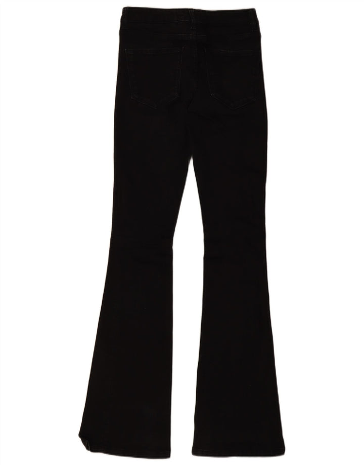 Zara Dame Slim Flared Jeans EU 36 XS W26 L33 Sort