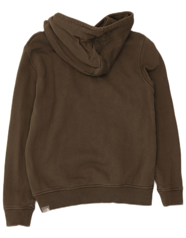 The North Face Boys Grafisk Hoodie Jumper 11-12 år Stor Khaki Bomuld
