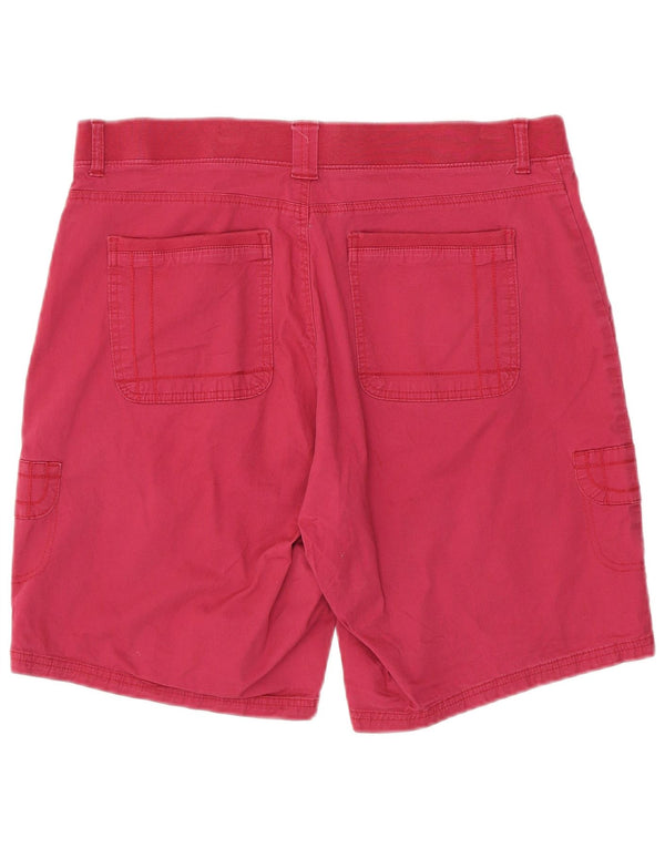 Lee Womens Relaxed Fit Cargo Shorts US 16 2XL W36 Pink Bomuld