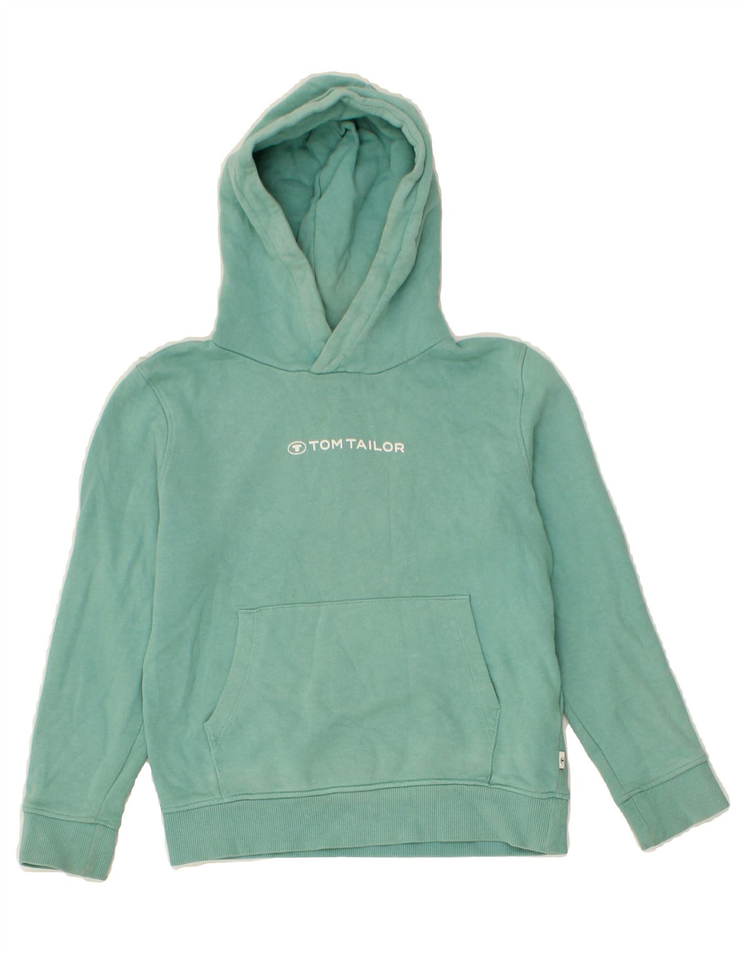 TOM TAILOR Boys Graphic Hoodie Jumper 8-9 Years Turquoise Cotton Vintage Tom Tailor and Second-Hand Tom Tailor from Messina Hembry 