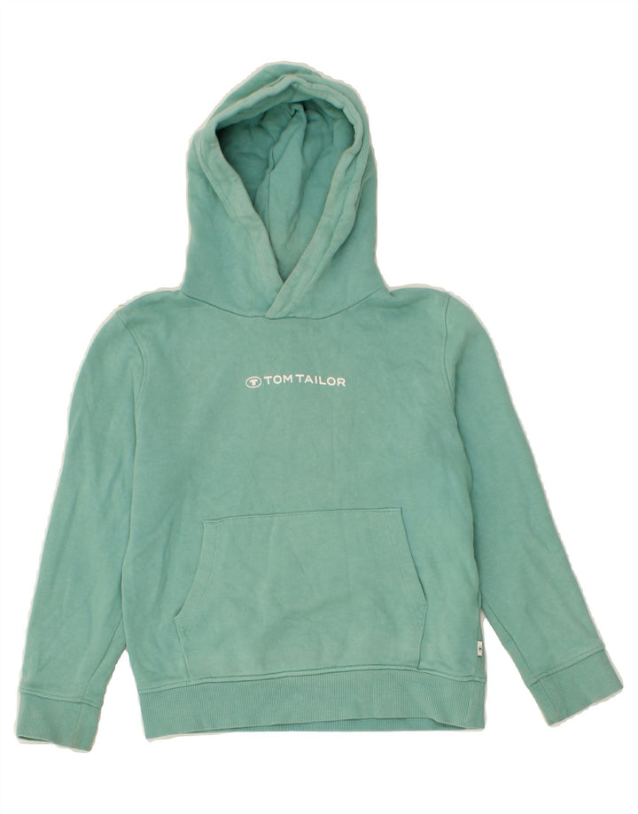 TOM TAILOR Boys Graphic Hoodie Jumper 8-9 Years Turquoise Cotton Vintage Tom Tailor and Second-Hand Tom Tailor from Messina Hembry 