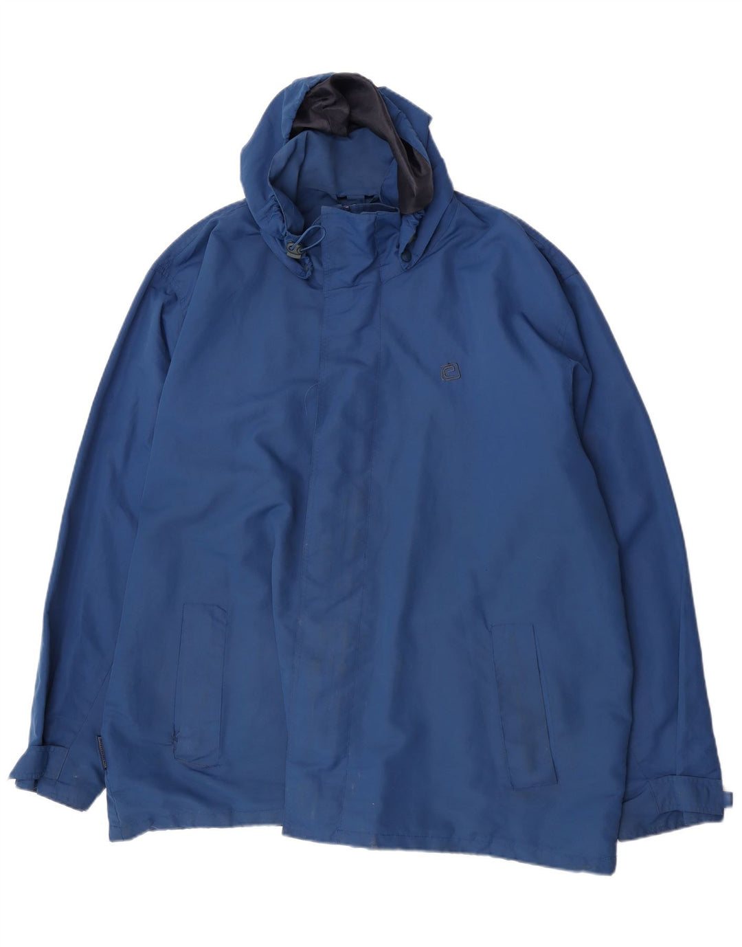 Mountain Essentials Regnjakke med hætte til mænd UK 46 3XL Blå Nylon