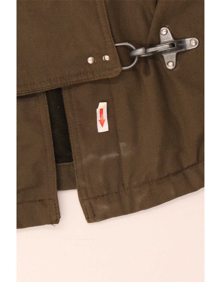 Lynlås Dame Oversized Duffel Coat UK 18 XL Khaki Bomuld