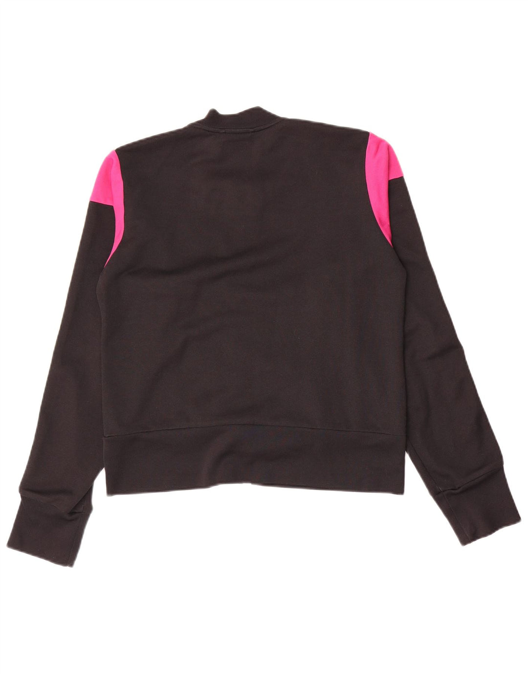 Adidas træningsdragt topjakke til kvinder UK 12 Medium Sort Colourblock Bomuld