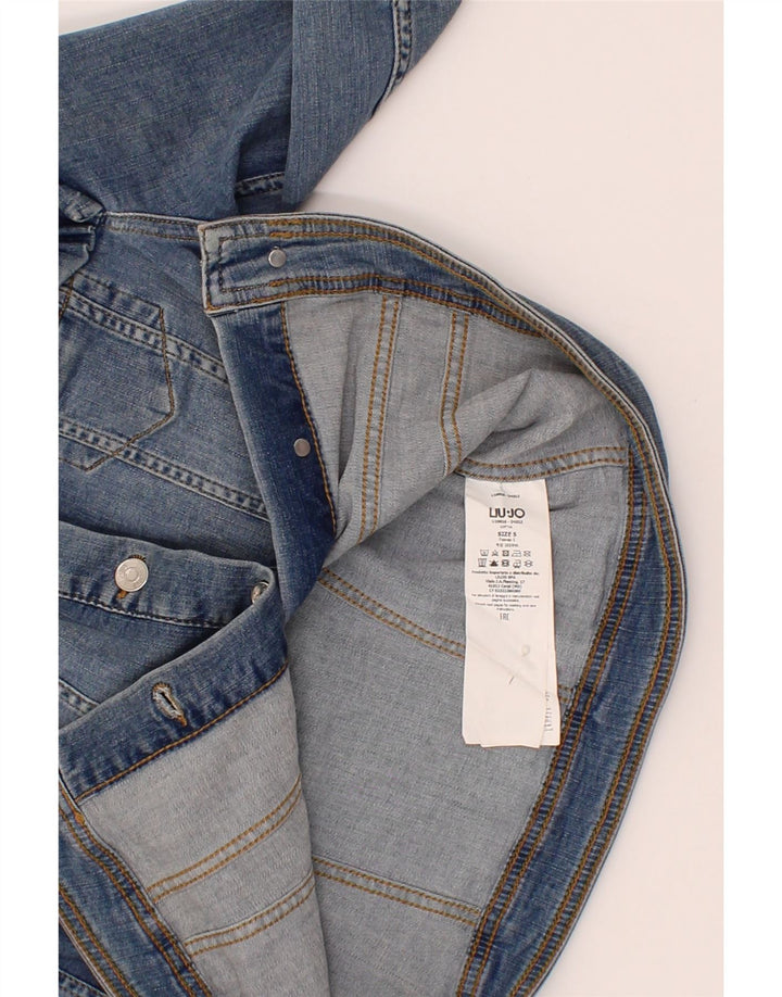 LIU JO Girls Denim Jacket 7-8 Years Small Blue Cotton Vintage Liu Jo and Second-Hand Liu Jo from Messina Hembry 