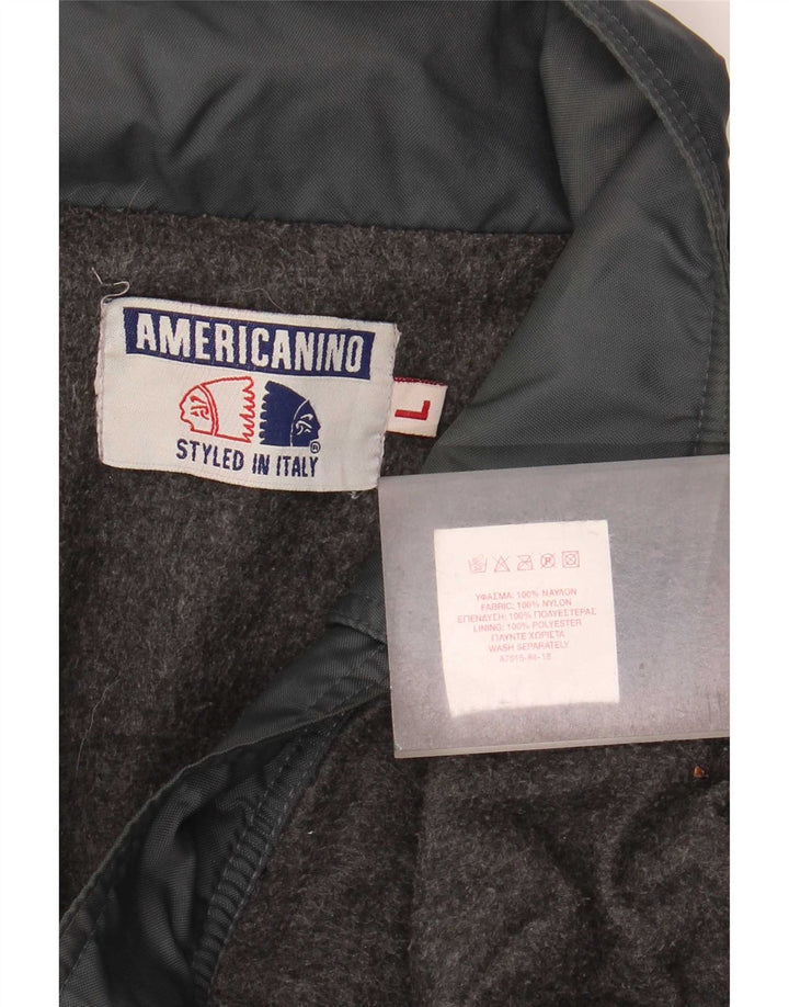 Americanino Herre Bomber Jacket UK 40 Stor Sort Nylon