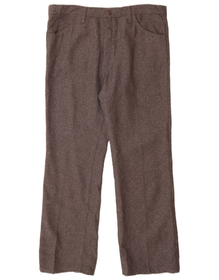 Wrangler Straight Casual Bukser til mænd W38 L30 Grå Polyester