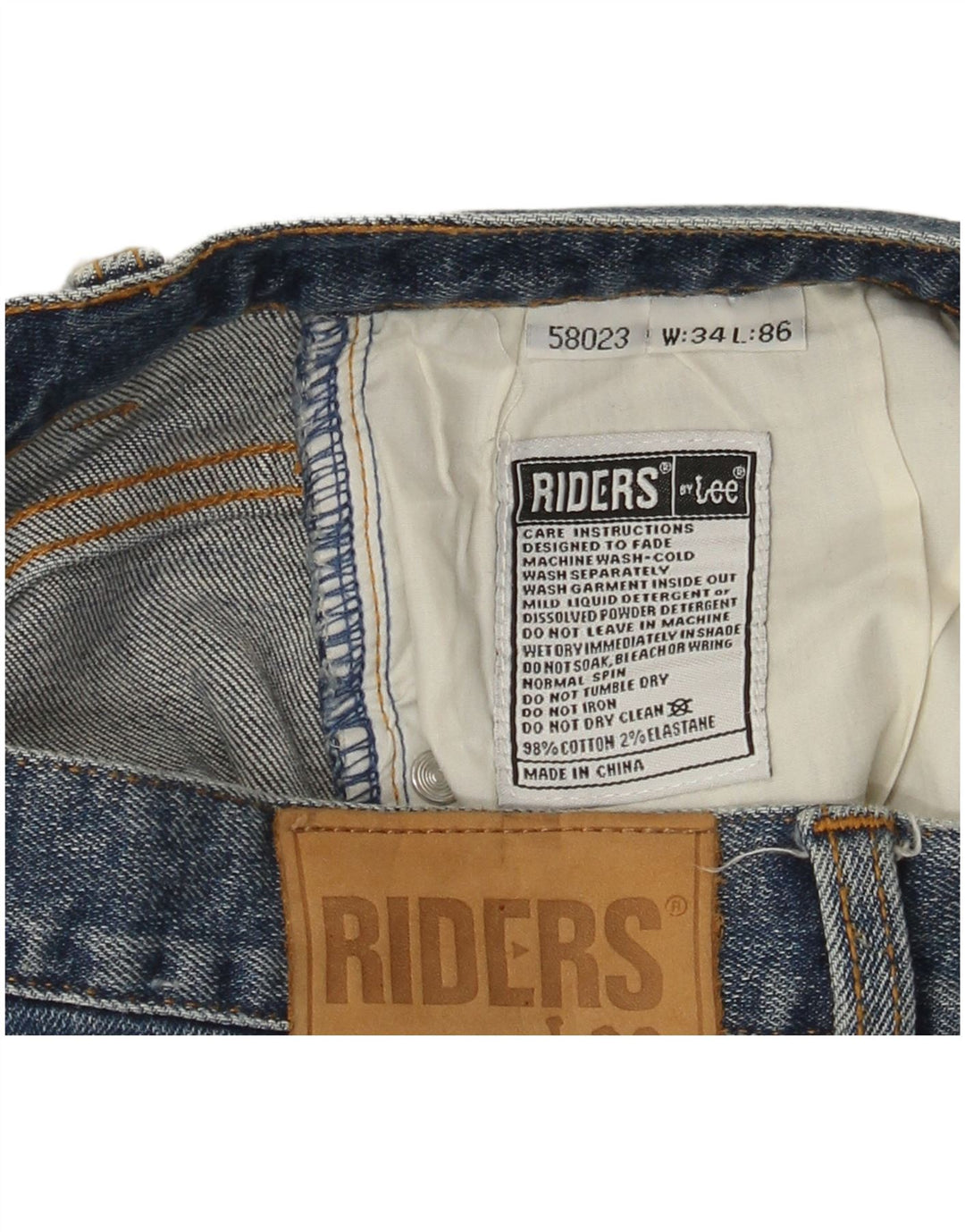 Lee Herre Riders Straight Jeans W34 L30 Blå Bomuld