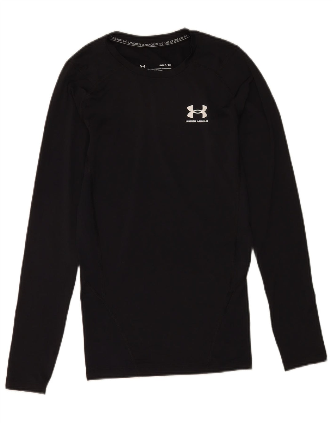 Under Armour Dame Heat Gear Top Langærmet UK 10 Small Black Polyester