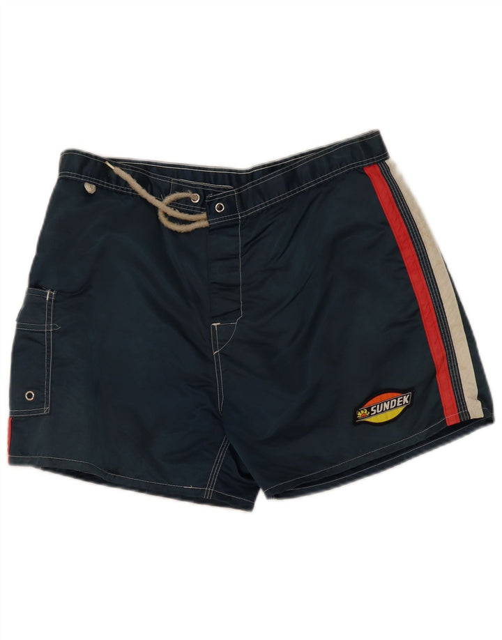 Sundek Herre svømmeshorts Medium Blue Colourblock Nylon
