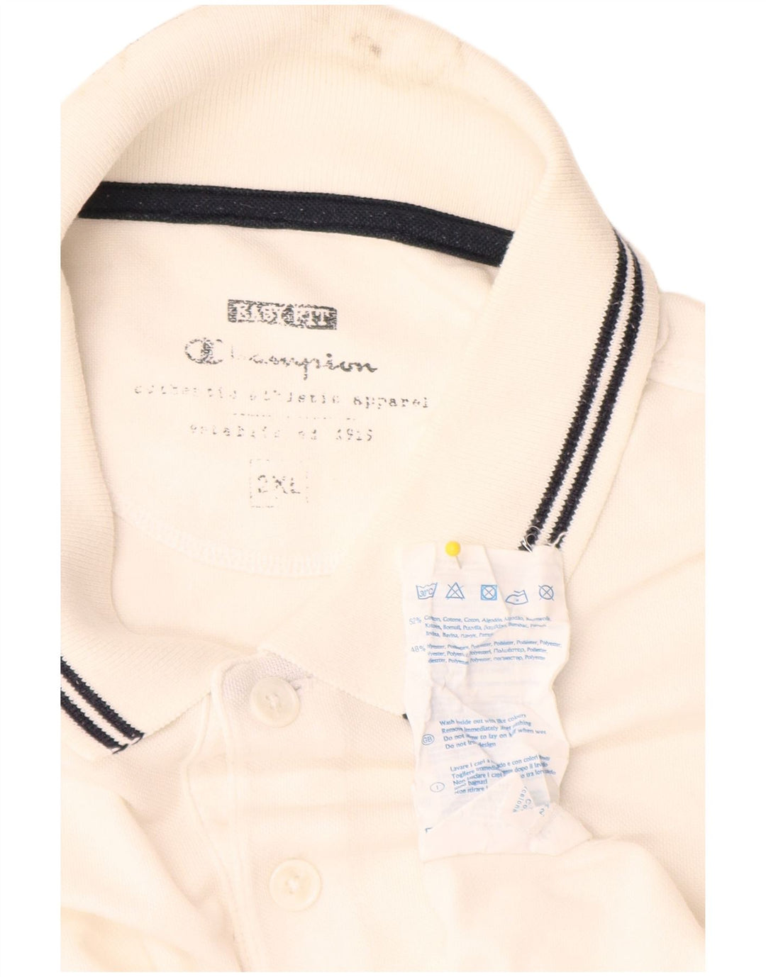 Champion herre poloshirt 2XL hvid bomuld