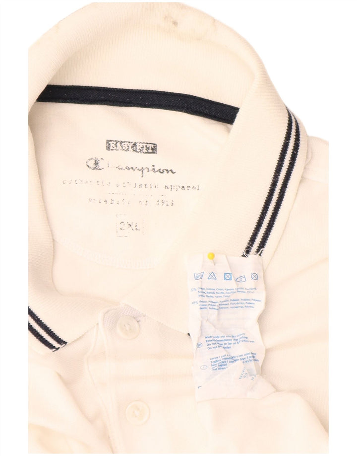 Champion herre poloshirt 2XL hvid bomuld