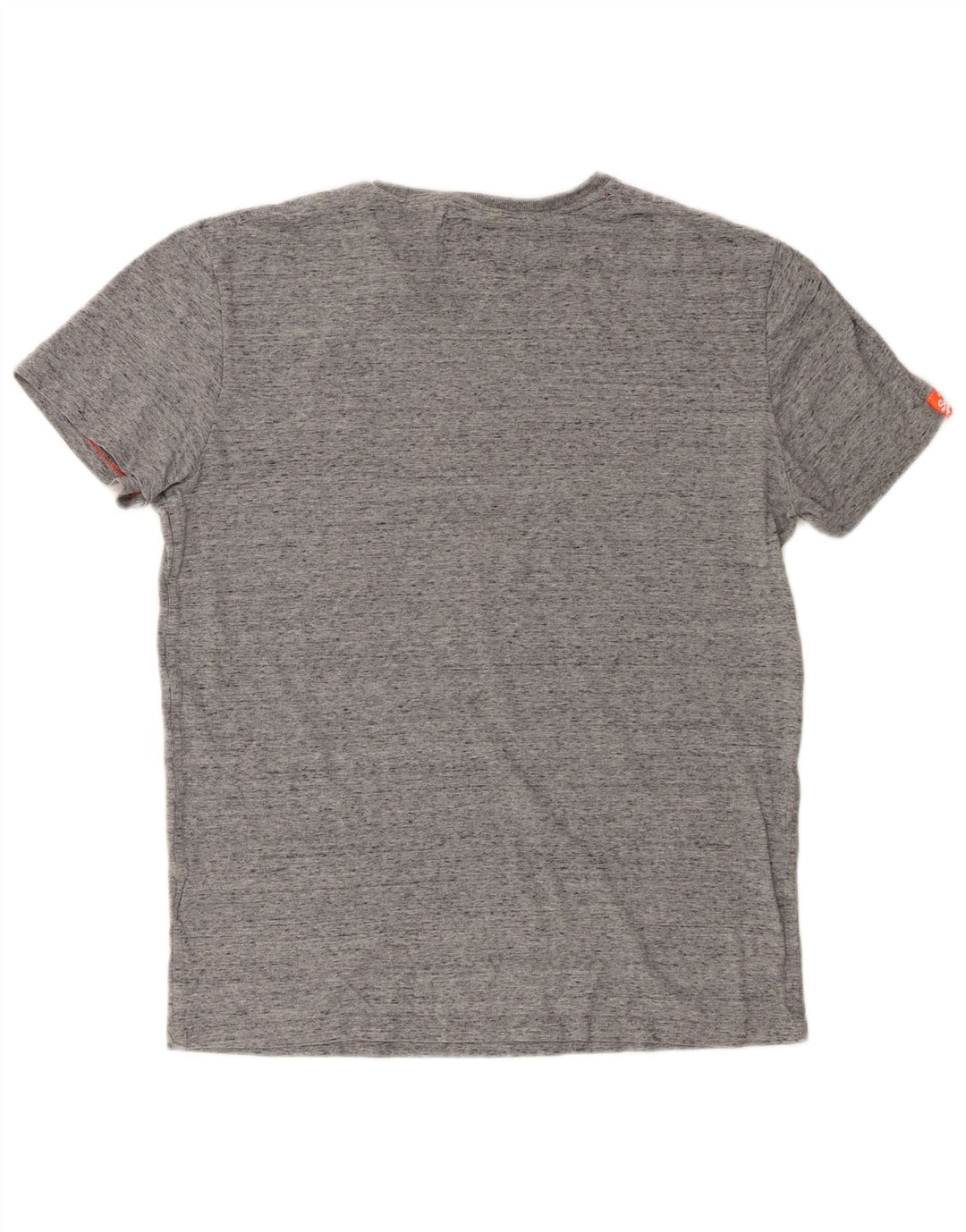 Superdry T-shirt top til mænd, stor grå flækket bomuld
