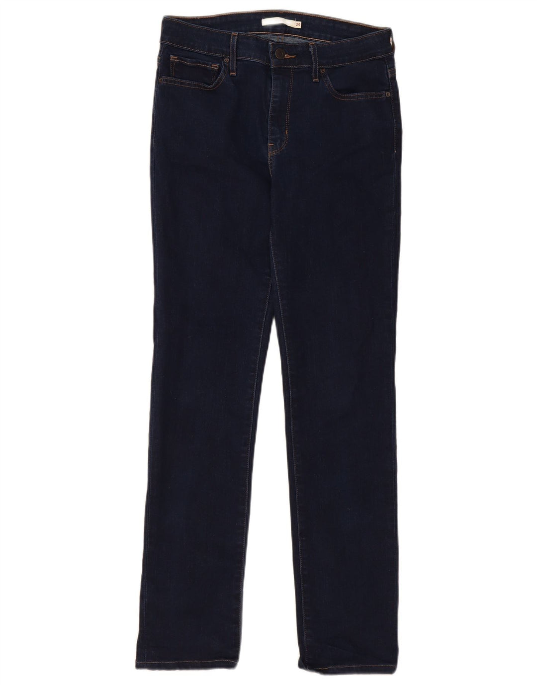 Levi's Dame 712 Slim Jeans W29 L32 Marineblå Bomuld
