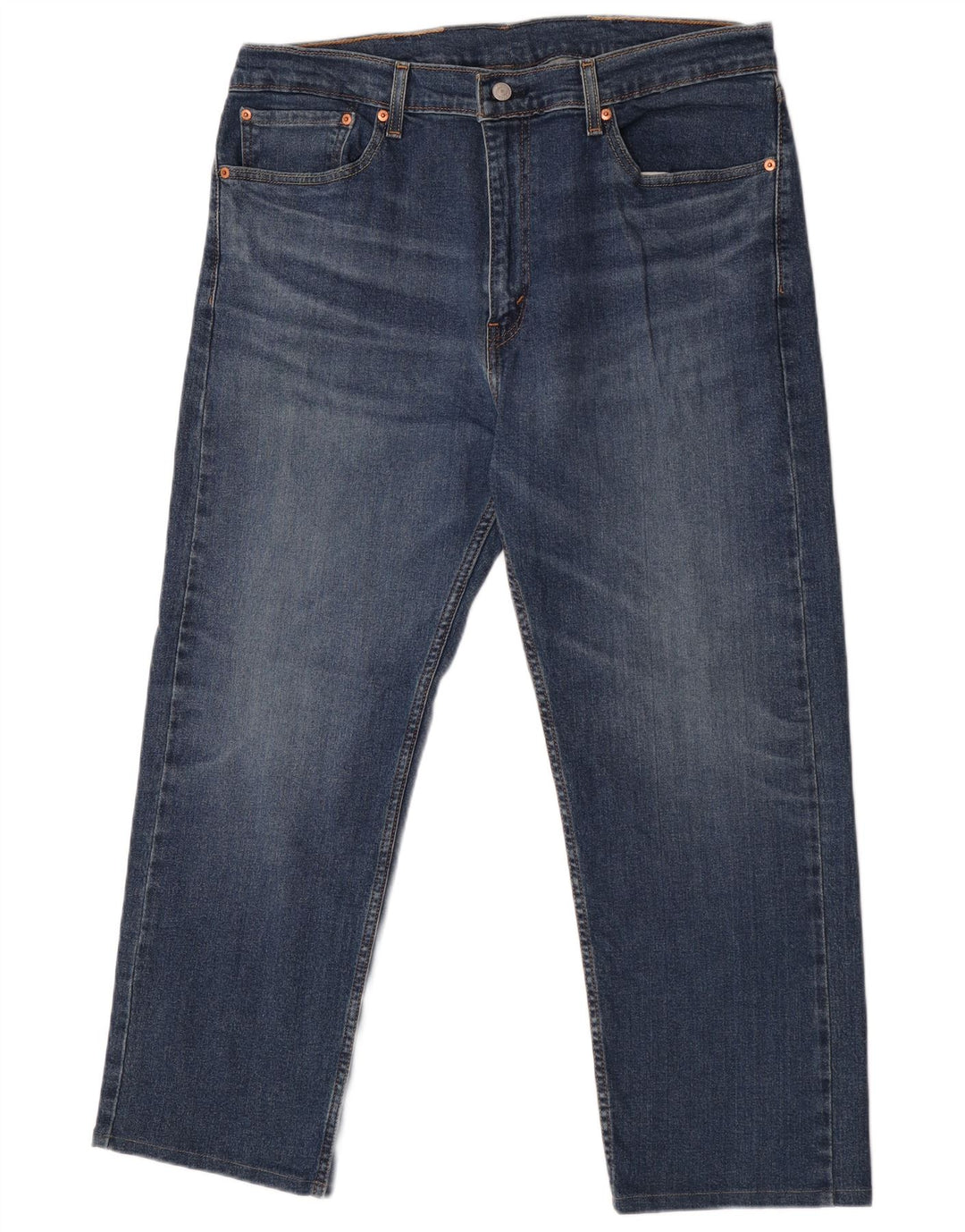 Levi's Herre 505 Straight Jeans W38 L30 Blå Bomuld