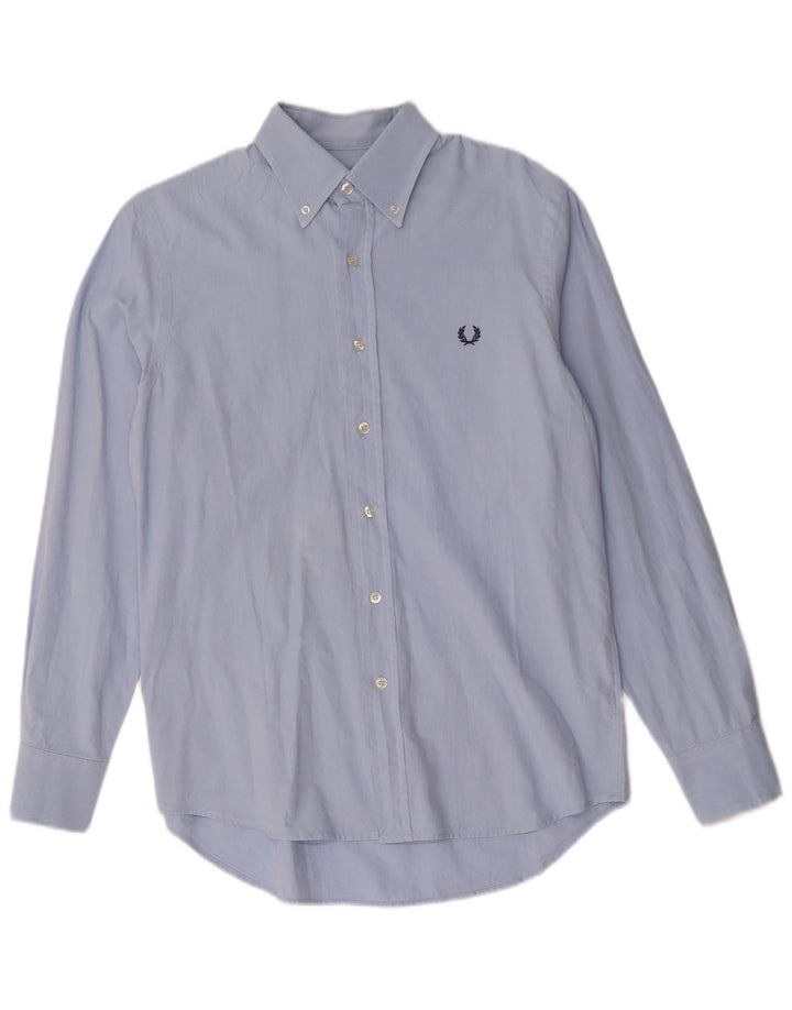 FRED PERRY Herre Slim Fit skjorte Medium Blue Cotton
