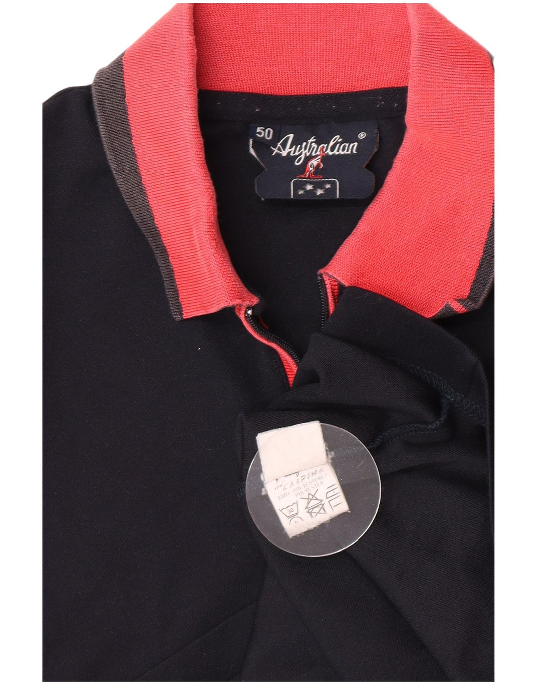 AUSTRALIAN L'ALPINA Rugby Polo Shirt til mænd IT 50 Medium Sort Polyester