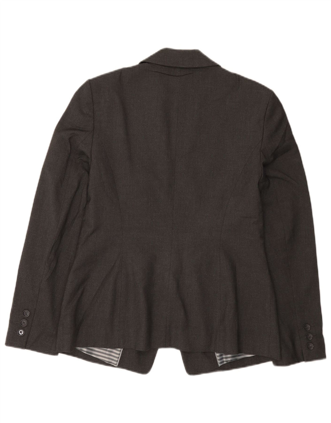 Marks & Spencer Dame 1-knaps blazerjakke UK 12 Medium Grey Polyester