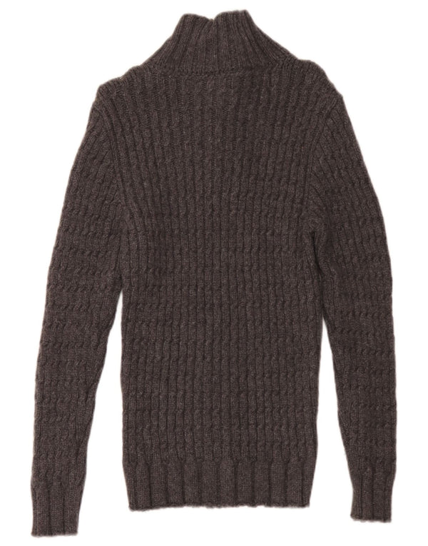Alpha Massimo Rebecchi Herre Button Neck Jumper Sweater IT 48 Medium Grey