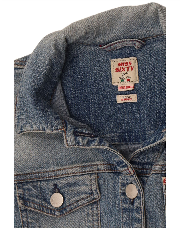 Miss Sixty Dame denimjakke UK 6 XS Blå Bomuld